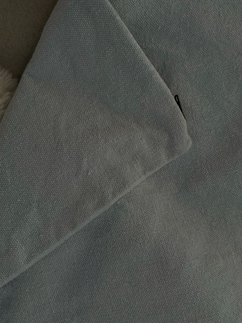 Crate&Barrel European flax linen pale blue couch pillows